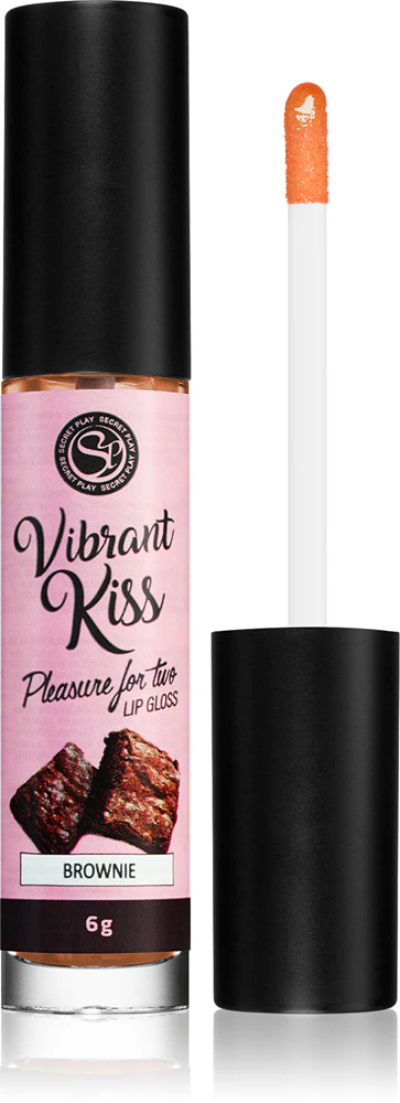 Secret play Vibrant Kiss Brownie lip gloss with vibration effect