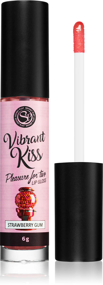 Secret play Vibrant Kiss Strawberry Gum lip gloss with vibrating effect