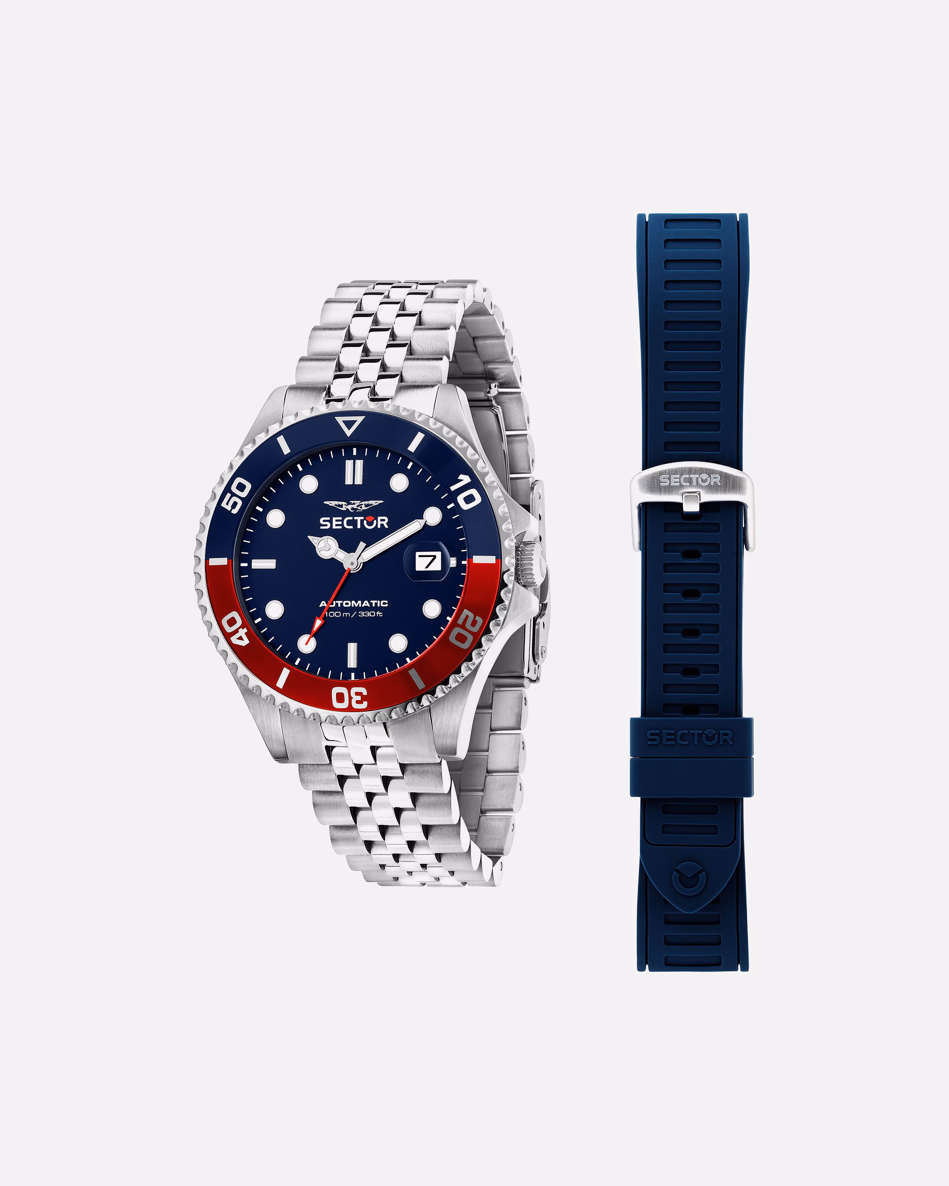 Sector watch watch set stainless steel, silicone
