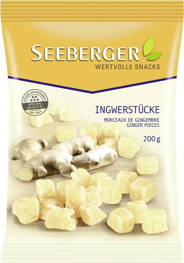 Seeberger Ginger Pieces (1 x 200g pack) 200g