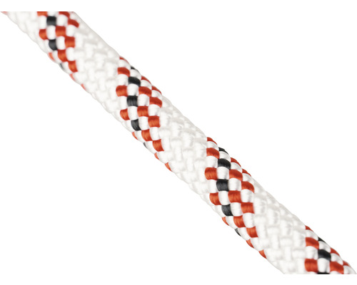 Rope Passat Mamutec polyester white/red Ø 6 mm, sold by the meter