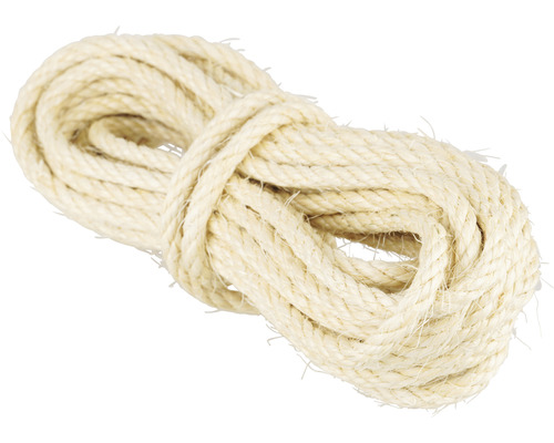 Sisal rope Mamutec twisted natural Ø 8 mm, 10 m