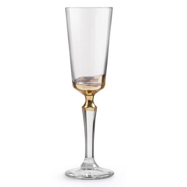 SPKSY Imperfect Gold champagne glass from Libbey