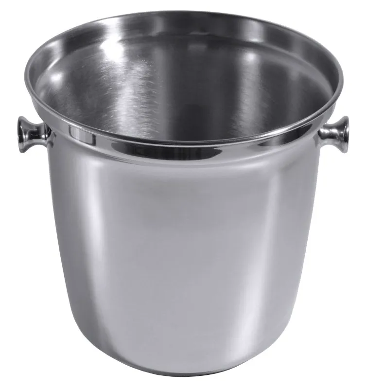 Champagne cooler, rolled rim, stainless steel, D: 21 cm, H: 20 cm