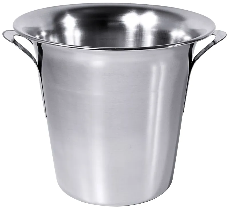 Champagne cooler with rolled rim, stainless steel, D: 22 cm, H: 13 cm