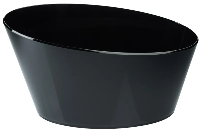 Champagne cooler, oval, black acrylic, for 4 bottles, 46.5 x 25 x 26 cm