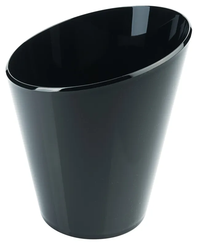 Champagne cooler, oval, black acrylic, for one bottle, 20 x 20 x 23 cm