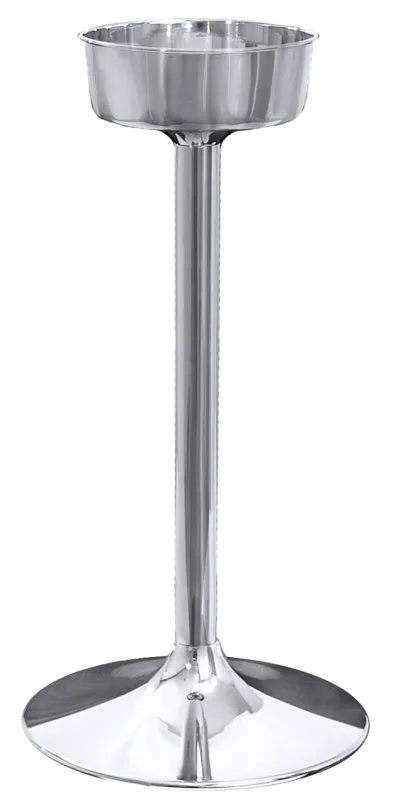 Champagne cooler stand, high rim, stainless steel, H: 59.5 cm, D: 21 cm