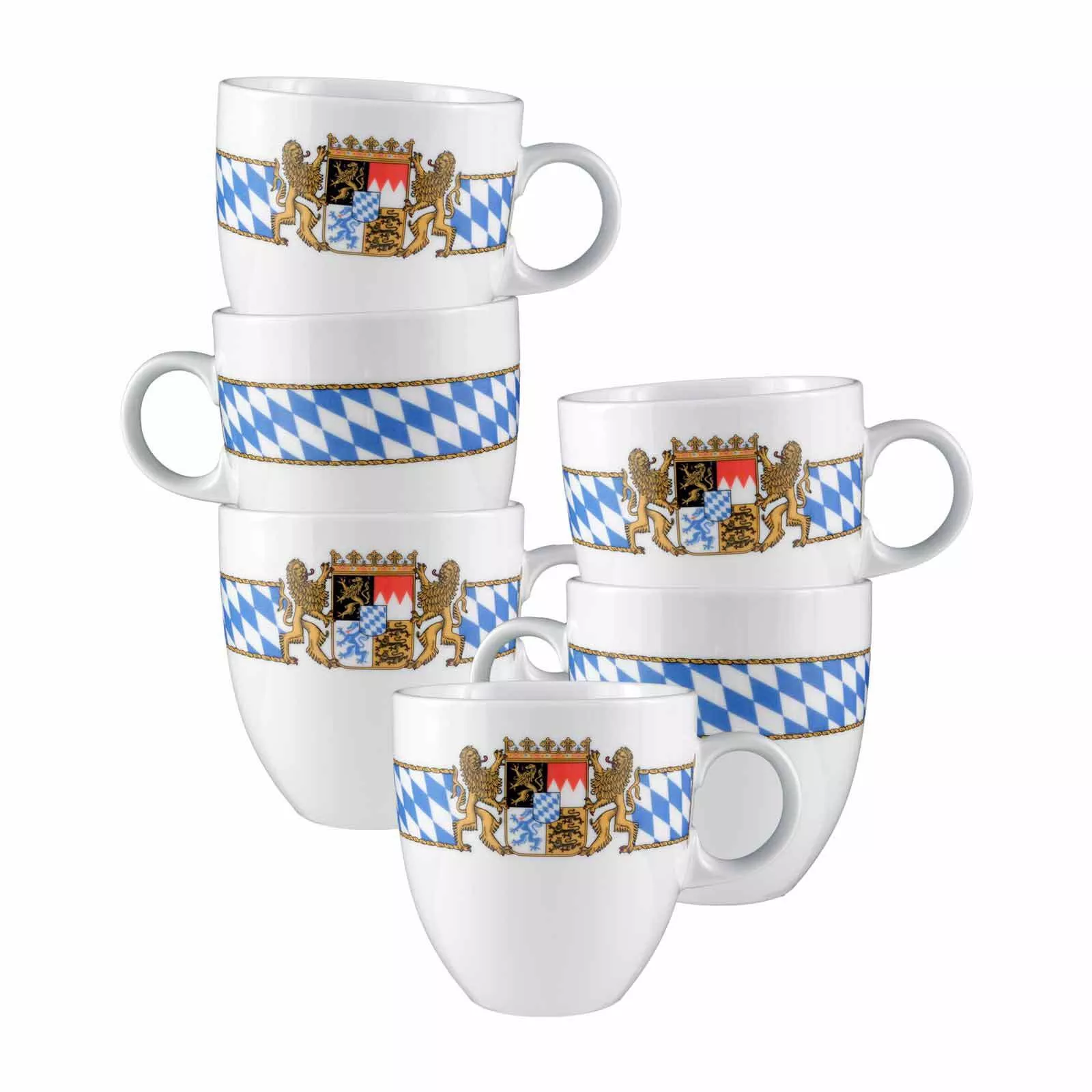 Seltmann Weiden Compact Bavaria Cups, assorted colors, 0.5 l, 6-pack