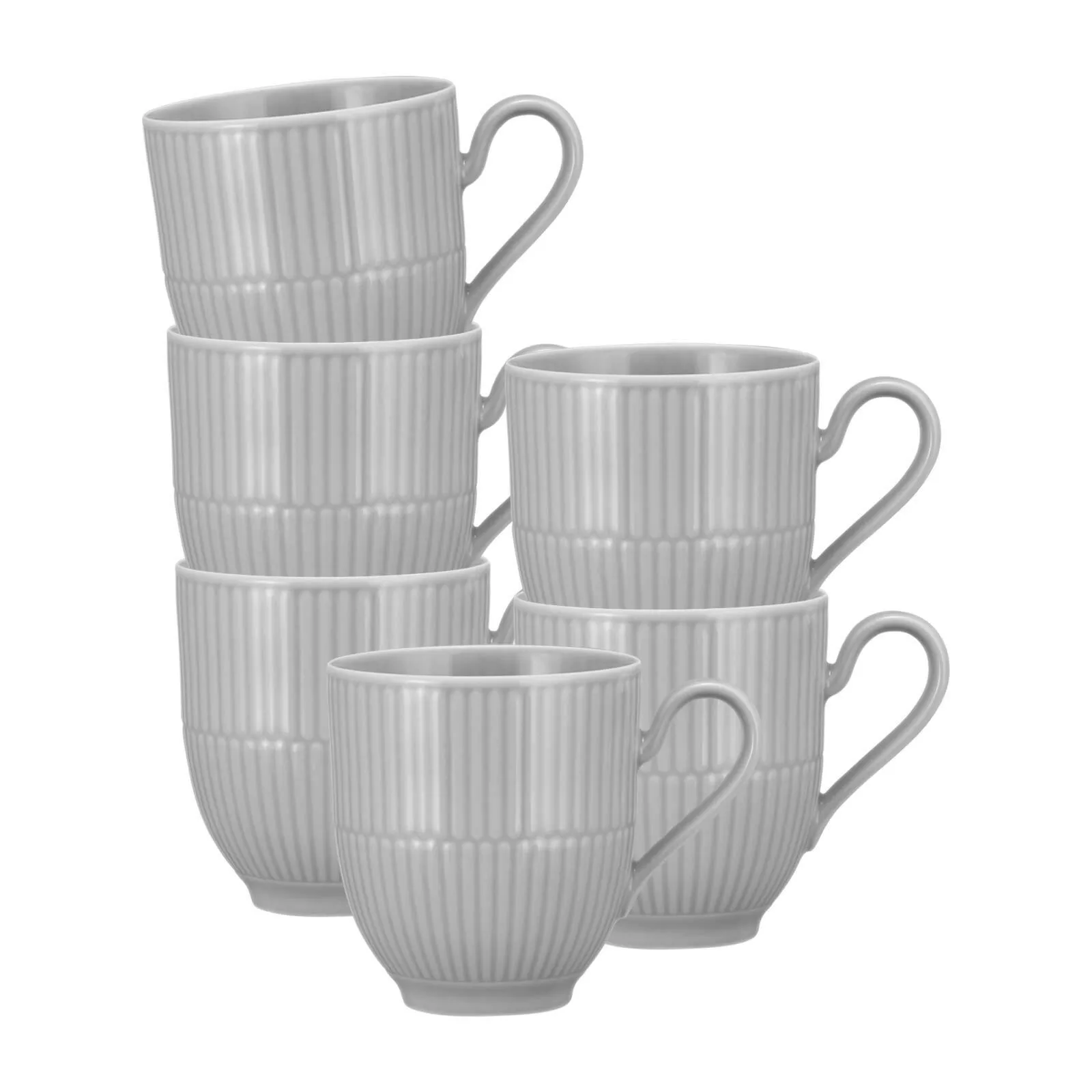 Seltmann Weiden Mug Amina Silver Grey 0.36 l 6-piece set