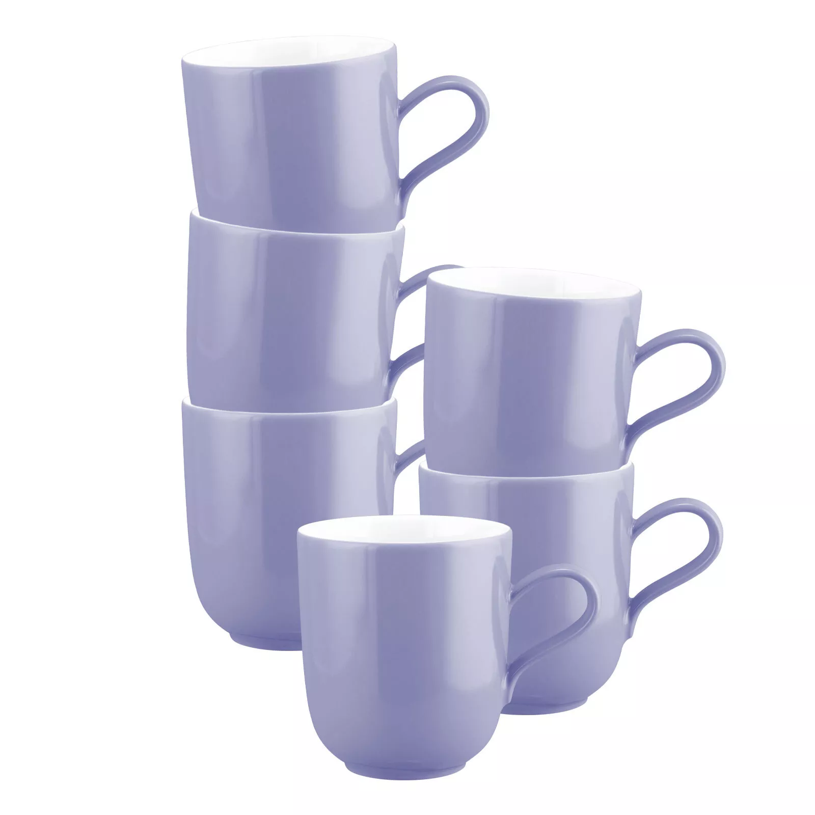 Seltmann Weiden HANDLE MUG Liberty Pure Colors Grape Purple 400 ml set of 6