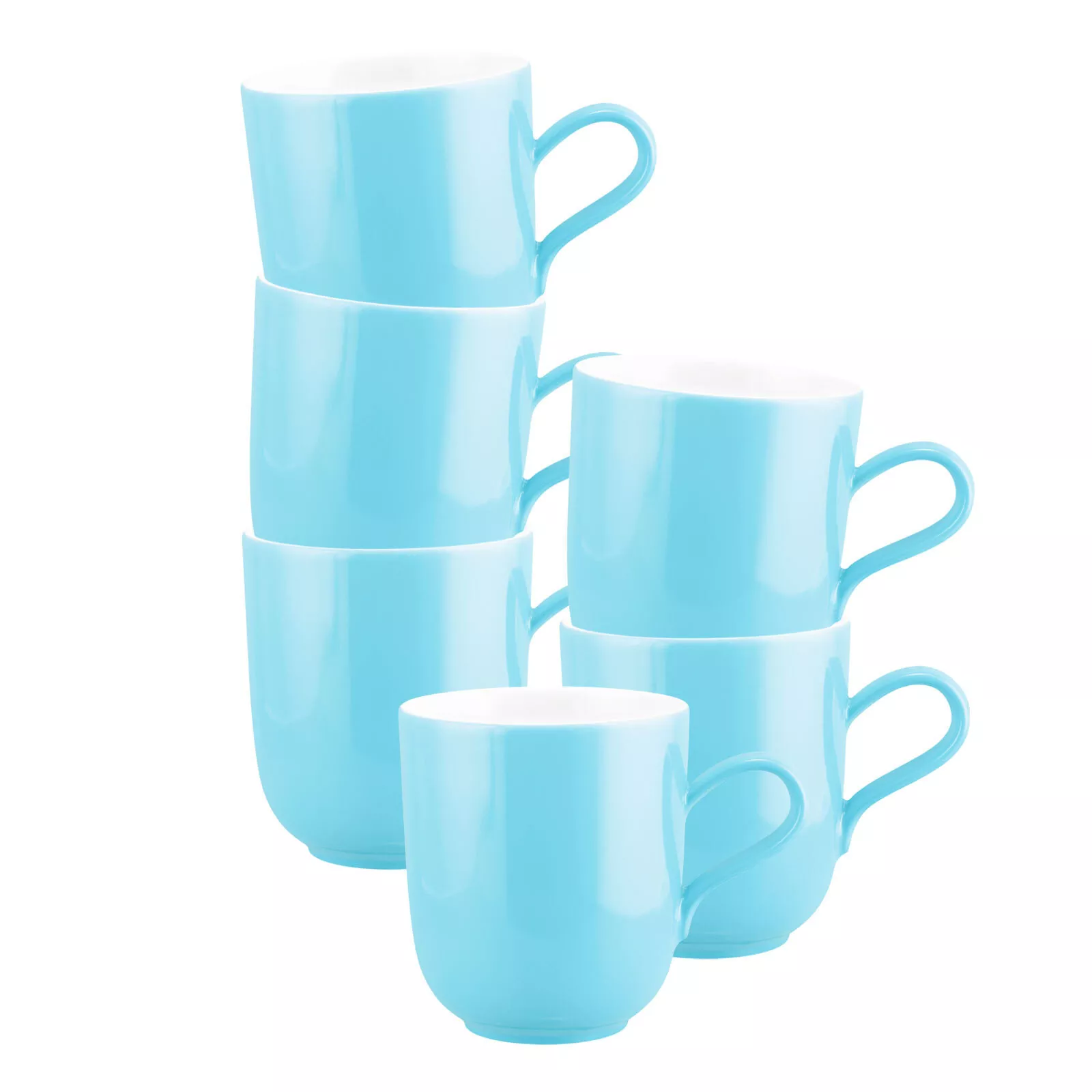 Seltmann Weiden HANDLE MUG Liberty Pure Colors Lagoon Blue 400 ml set of 6