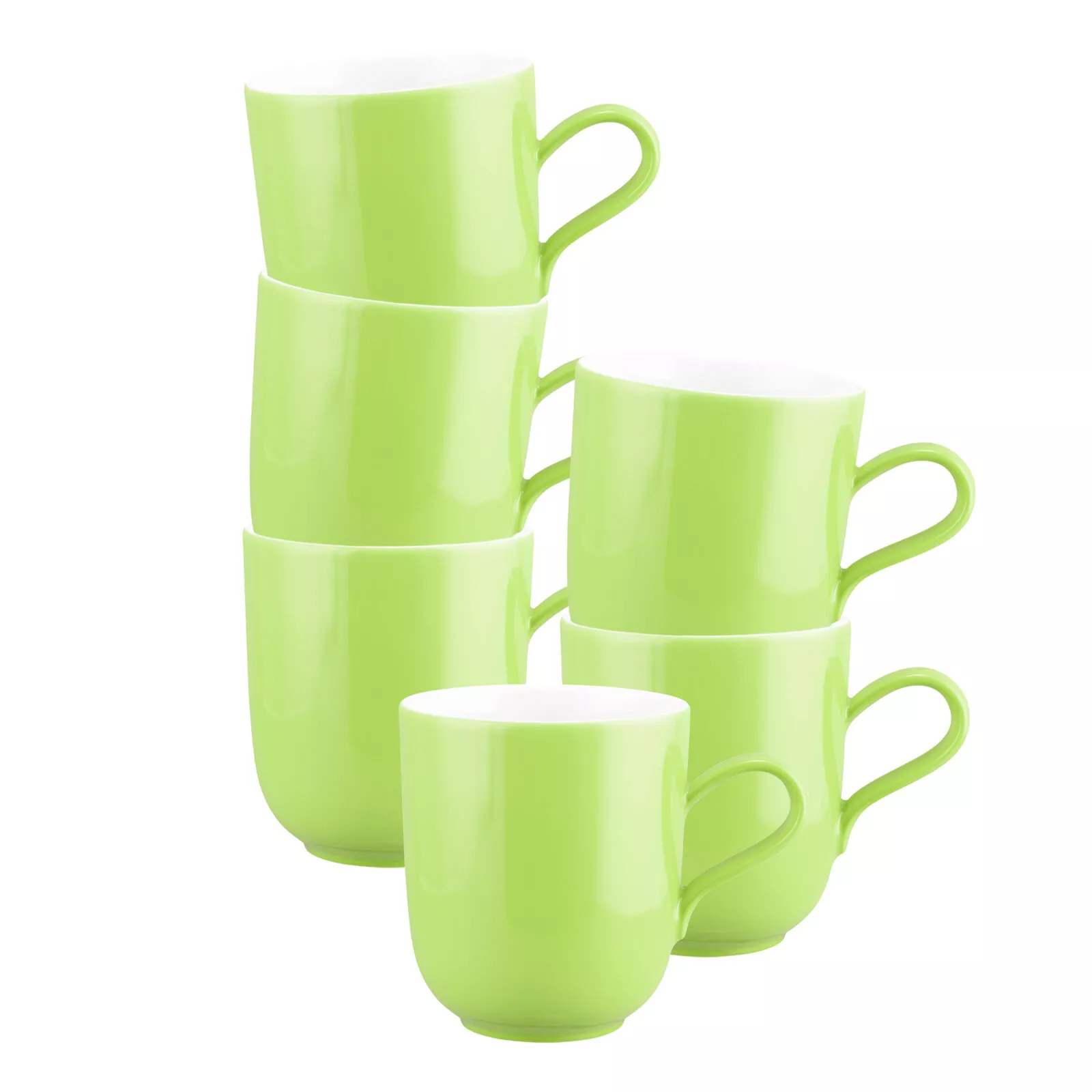 Seltmann Weiden HANDLE MUG Liberty Pure Colors Lime Green 400 ml set of 6