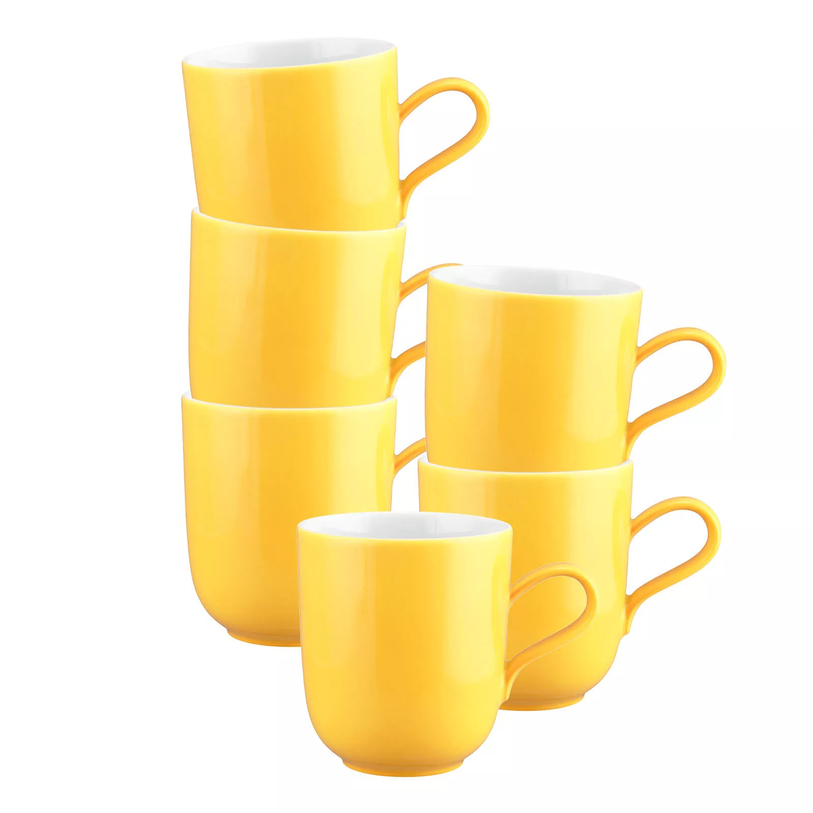 Seltmann Weiden HANDLE MUG Liberty Pure Colors Yellow Glow 400 ml set of 6