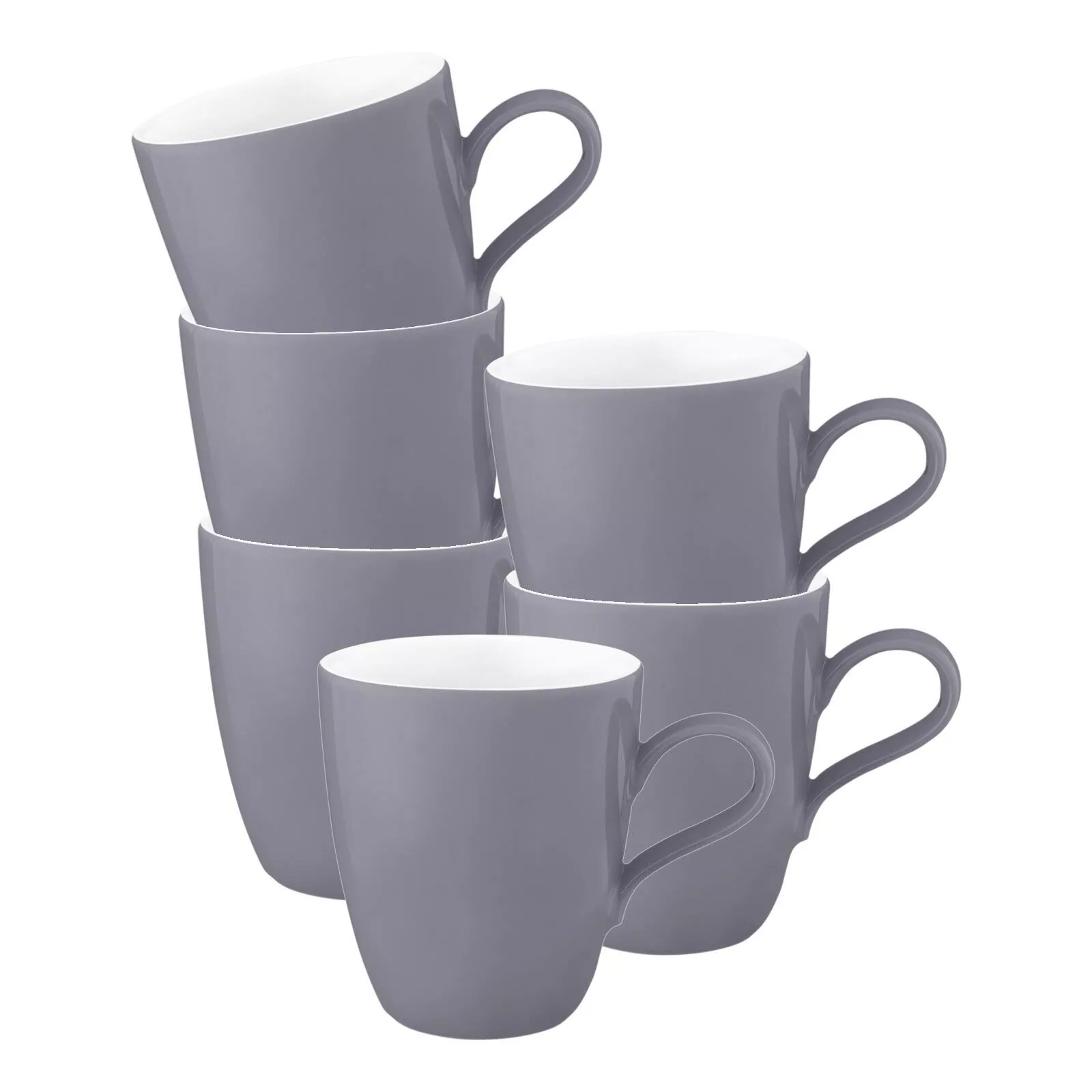 Seltmann Weiden Mug Life Fashion Elegant Grey 400 ml 6-piece set
