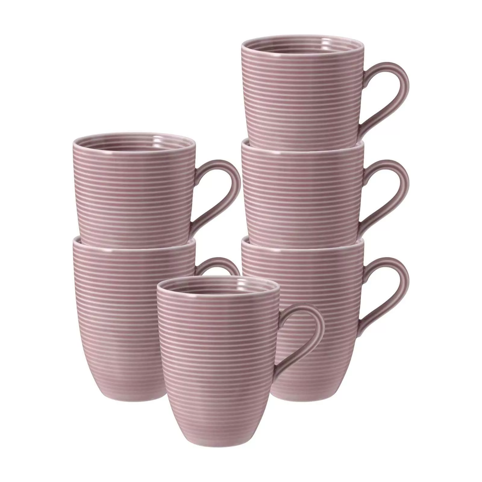 Seltmann Weiden Coffee Mug Beat Color Glaze Old Rose 350 ml 6-piece set