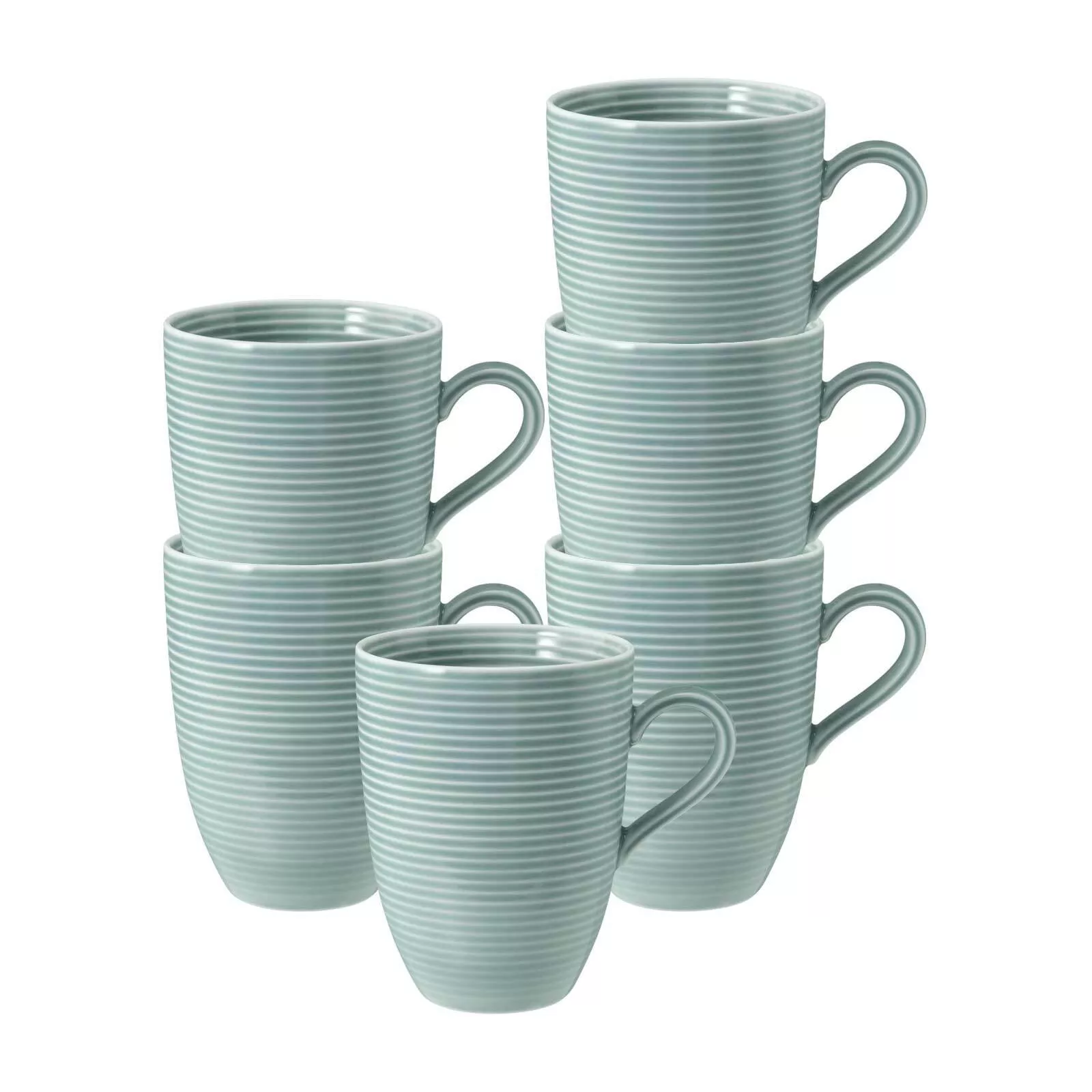 Seltmann Weiden Coffee Mugs Beat Color Glaze Arctic Blue 350 ml 6-piece Set