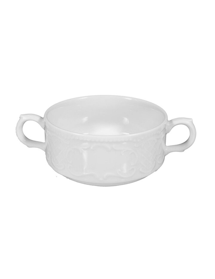 Seltmann Weiden Upper Soup Cup Salzburg White 00003 - Set Of 6