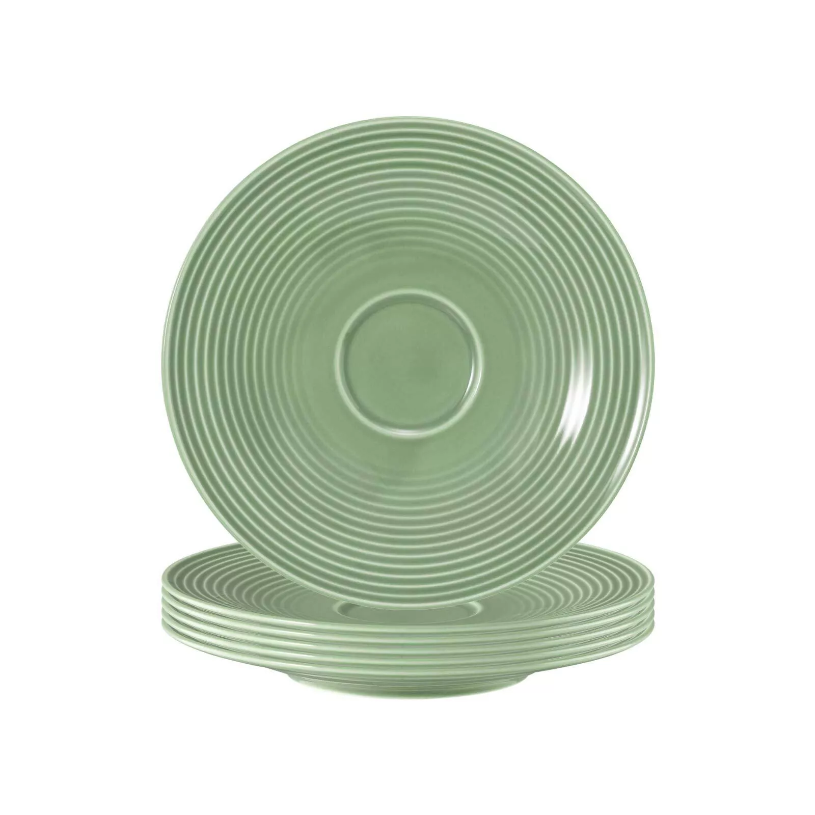 Seltmann Weiden Saucers Beat Color Glaze Sage Green ø 16.7 cm Set of 6