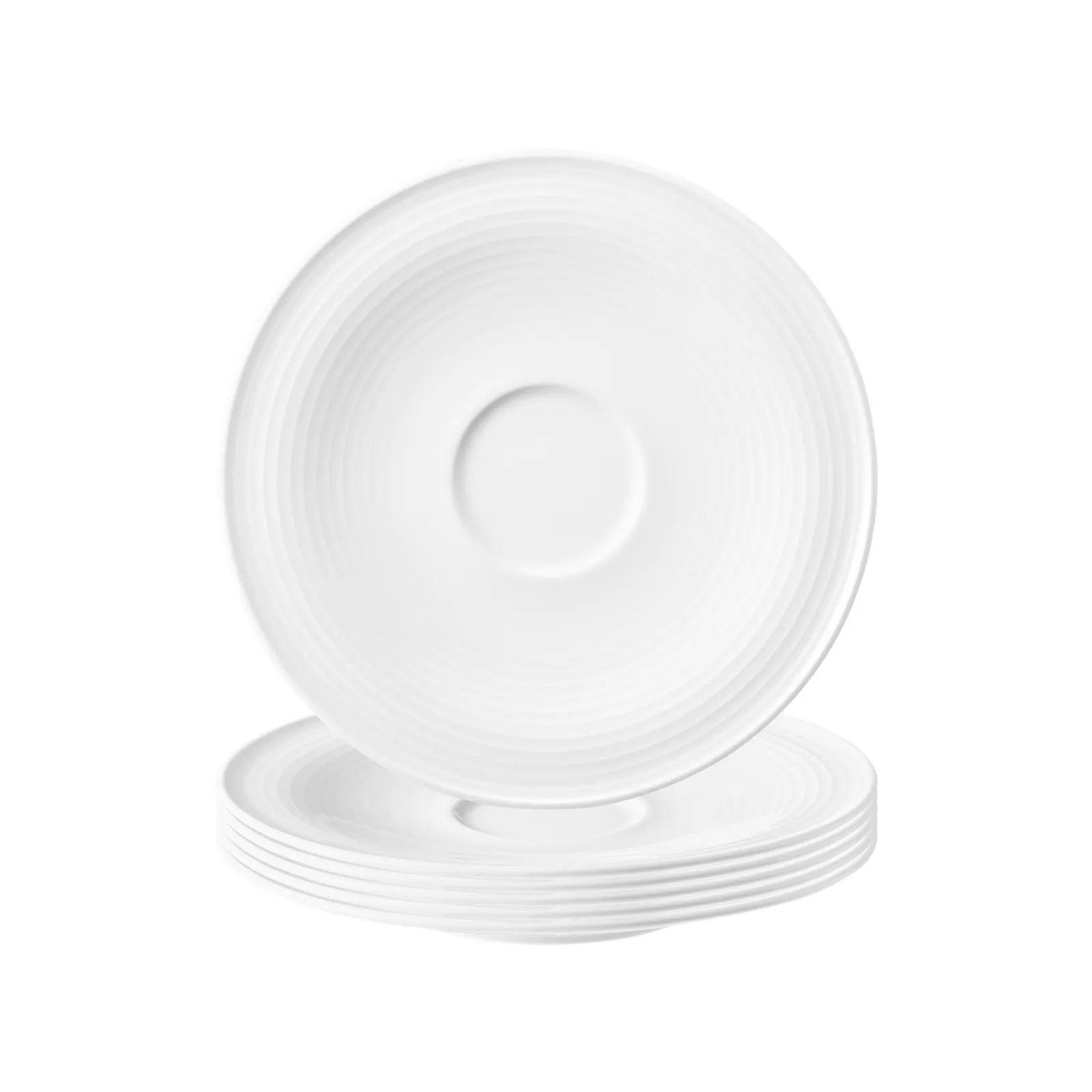 Seltmann Weiden Saucers Beat Color Glaze White ø 16.7 cm Set of 6