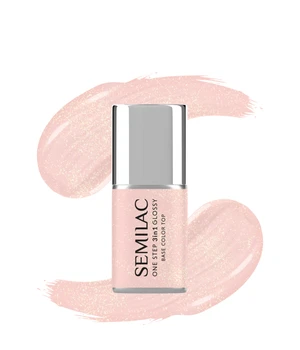 Semilac 3in1 One Step Glossy, S258 Naked Glitter Peach