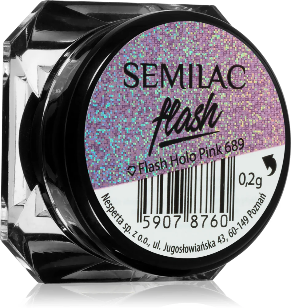 Semilac Flash glitter powder for nails Farbton Holo Pink 689 0,2 g