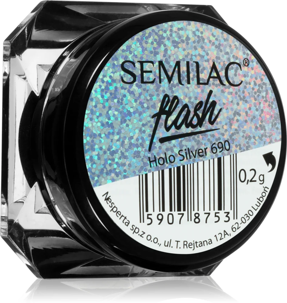 Semilac Flash glitter powder for nails Farbton Holo SIlver 690 0,2 g