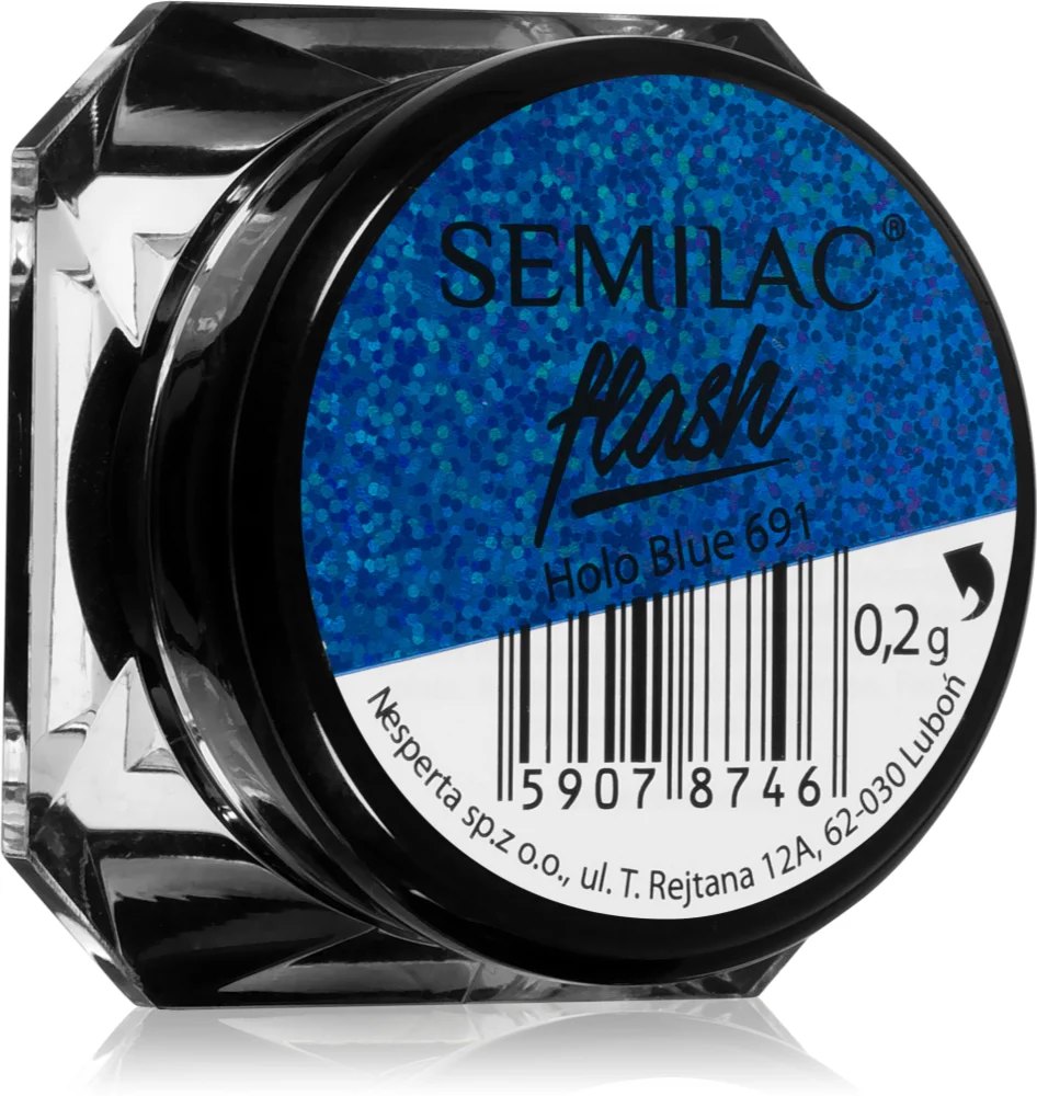 Semilac Flash glitter powder for nails Farbton Holo Blue 691 0,2 g