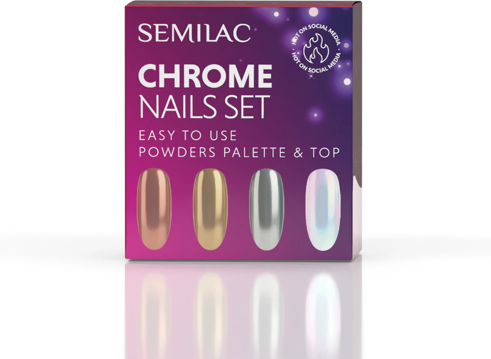 Semilac Set Chrome Nails Gift Set for Nails 7ml
