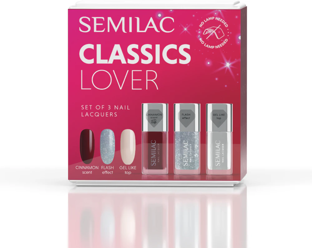 Semilac Set Classics Lover Set with nail polishes 9ml