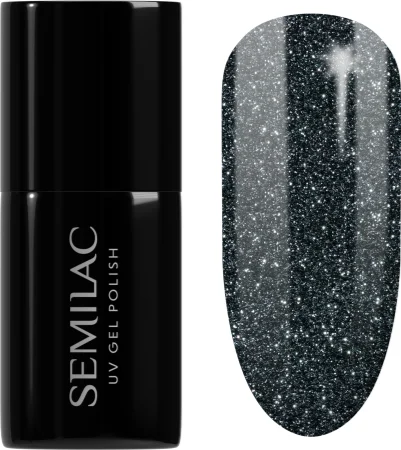 Semilac UV Hybrid Black & White Gel Nail Polish Farbton 096 Starlight Night 7 ml