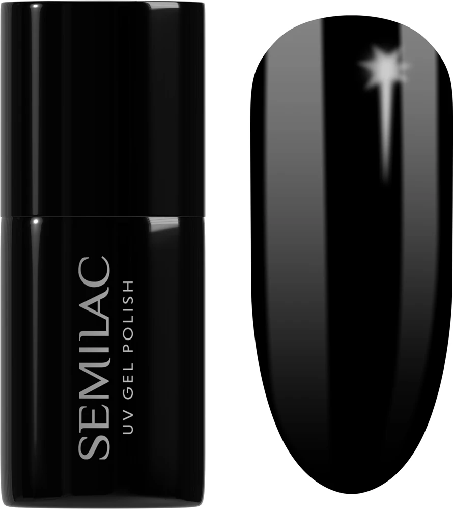 Semilac UV Hybrid Black & White Gel Nail Polish Farbton 031 Black Diamond 7 ml