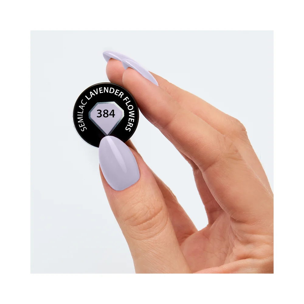 Semilac UV Hybrid Closer Again gel nail polish Farbton 384 Lavender Flowers 7 ml