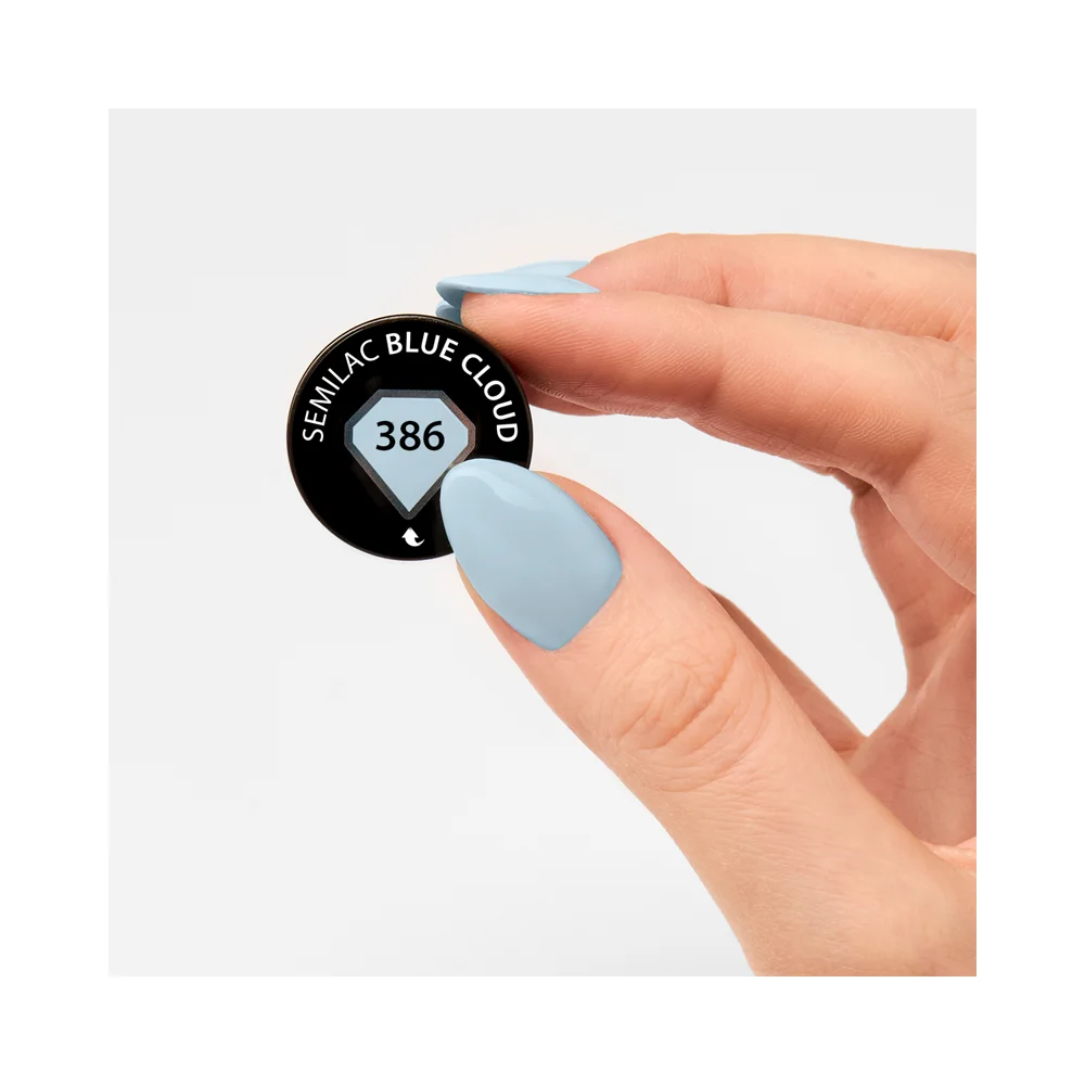 Semilac UV Hybrid Closer Again gel nail polish Farbton 386 Blue Cloud 7 ml
