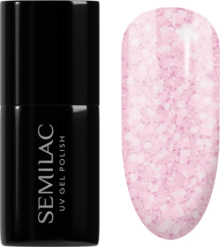 Semilac UV Hybrid Crushed_ICE gel nail polish for UV/LED lamp Farbton 491 Strawberry Ice 7 ml