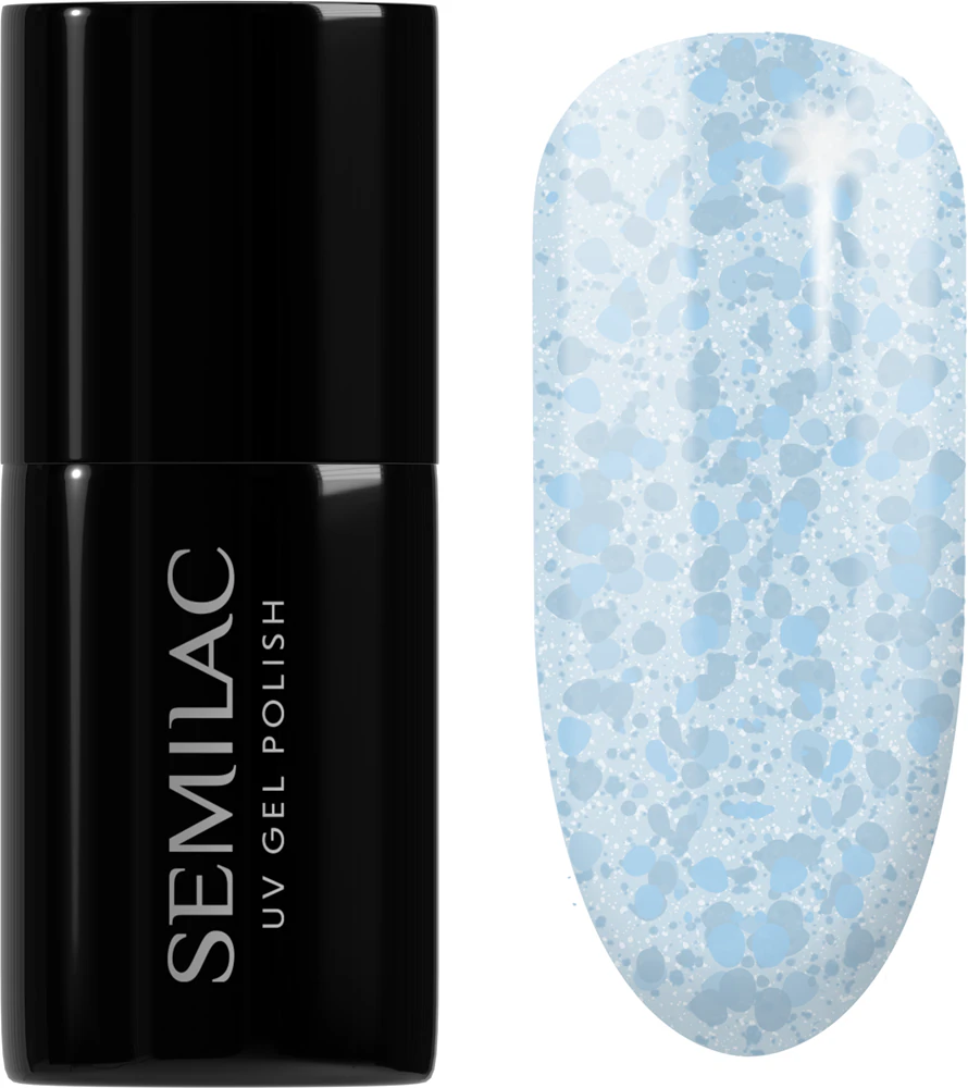 Semilac UV Hybrid Crushed_ICE gel nail polish for UV/LED lamp Farbton 493 Bubble Gum 7 ml