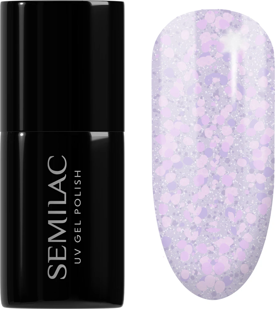 Semilac UV Hybrid Crushed_ICE gel nail polish for UV/LED lamp Farbton 492 Icy Lavender Bliss 7 ml