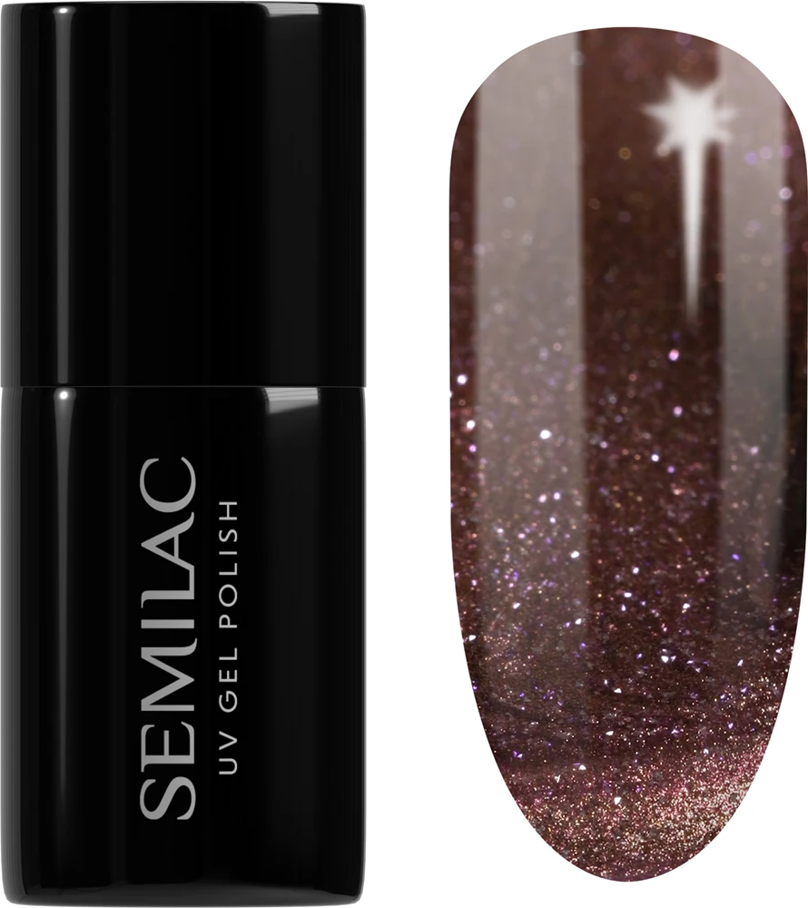 Semilac UV Hybrid Galaxy Flash Gel Nail Polish for UV/LED Lamp Farbton 823 Meta Rose 7 ml