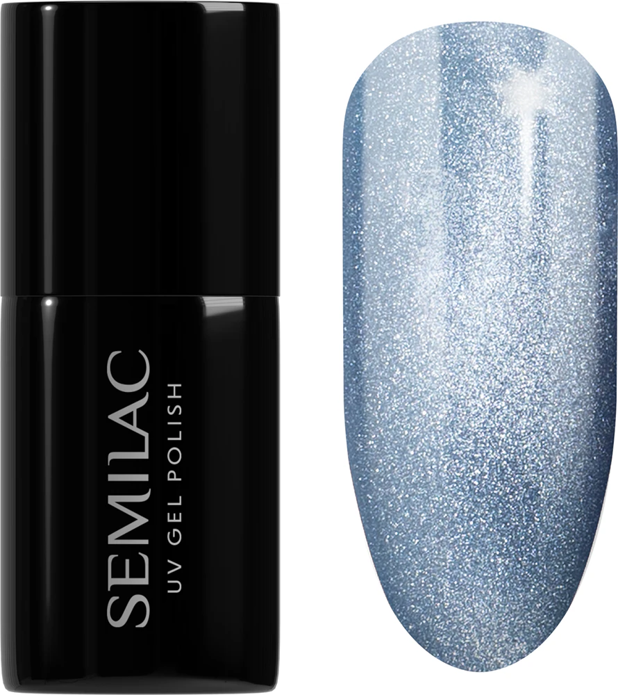 Semilac UV Hybrid Gloss GALA gel nail polish for UV/LED lamp Farbton 665 Blueberry Gloss 7 ml