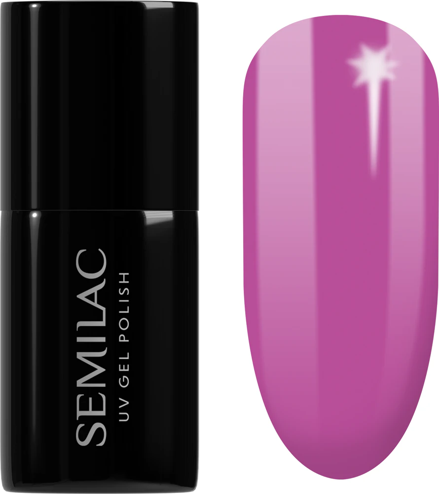 Semilac UV Hybrid Pastelowe Neony Gel Nail Polish for UV/LED Lamp Farbton 601 Neon Pink Punch 7 ml