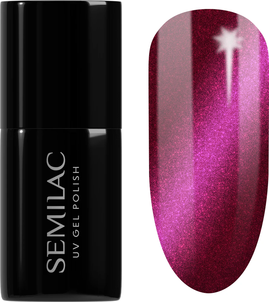 Semilac UV Hybrid Silk Effect Gel Nail Polish for UV/LED Lamp Farbton 468 Pink Cosy Essential 7 ml