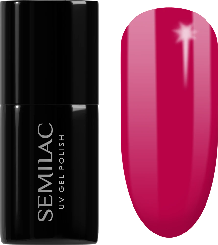 Semilac UV Hybrid Tropical Drinks gel nail polish Farbton 103 Elegant Raspberry 7 ml