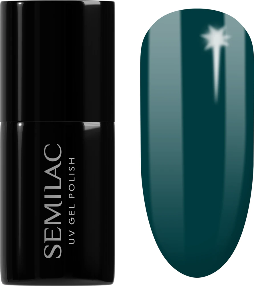 Semilac UV Hybrid Winter Collection Gel Nail Polish for UV/LED Lamp Farbton 606 Cool Green 7 ml