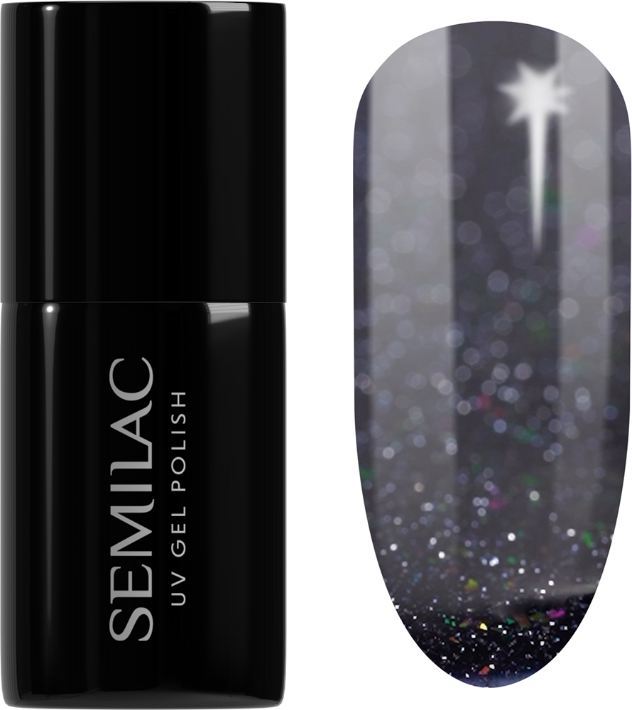 Semilac UV Hybrid Winter Collection Gel Nail Polish for UV/LED Lamp Farbton 611 Violet Night 7 ml
