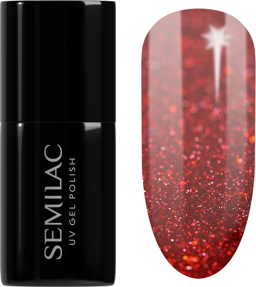 Semilac UV Hybrid Winter Collection Gel Nail Polish for UV/LED Lamp Farbton 609 Snow Berries 7 ml