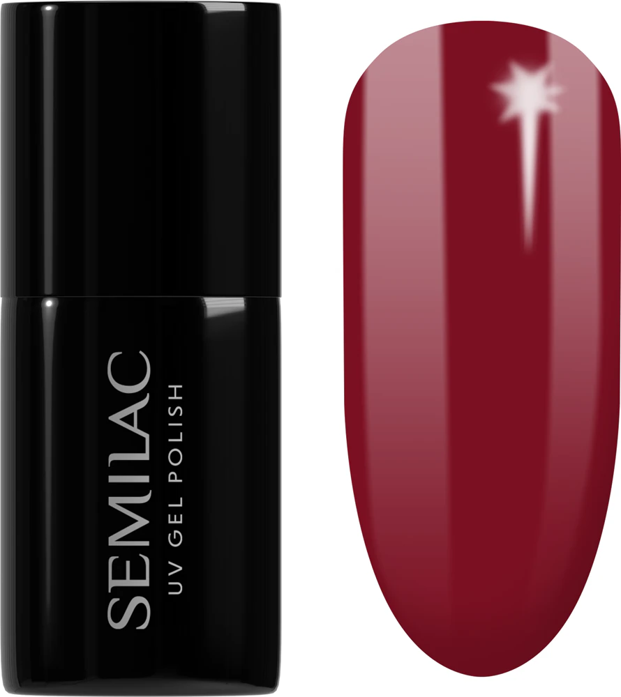 Semilac UV Hybrid Winter Collection Gel Nail Polish for UV/LED Lamp Farbton 592 Jelly Cherry 7 ml