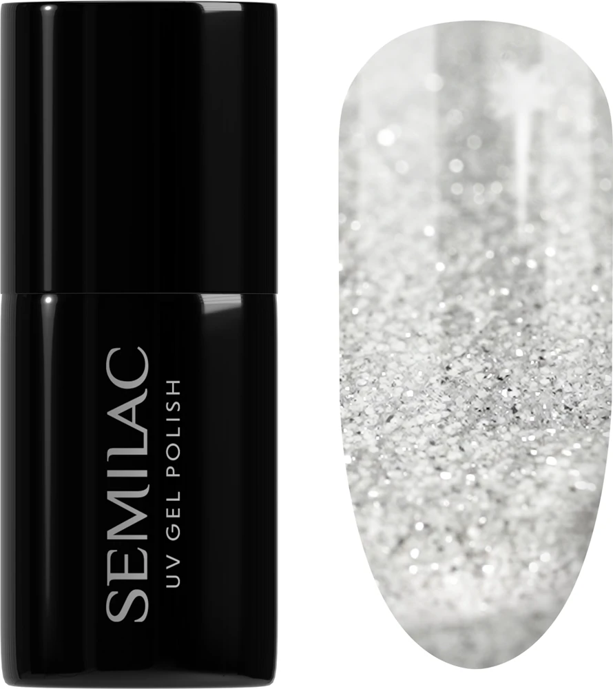 Semilac UV Hybrid Winter Collection Gel Nail Polish for UV/LED Lamp Farbton 605 White Flash 7 ml
