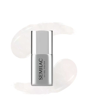Semilac UV nail polish, T32 Top No Wipe Milky Dust