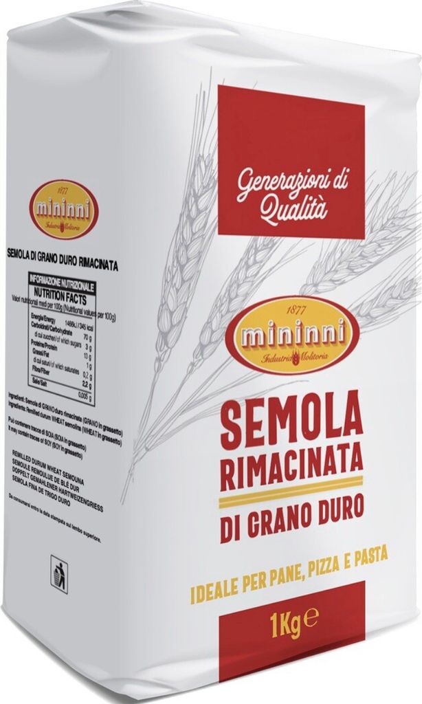 Semola Rimacinata Di Grano Duro Flour 1kg - Mininni