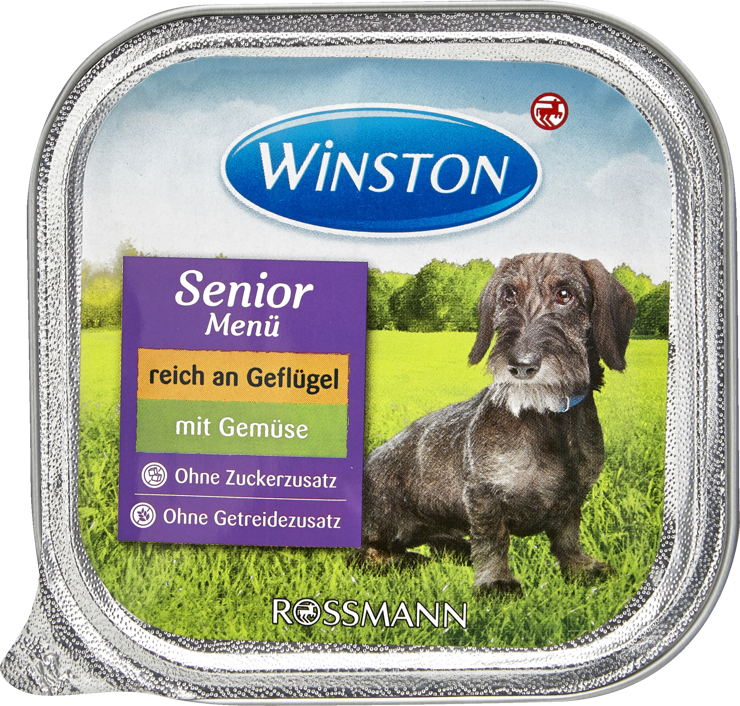 Winston Senior menu rich in poultry with vegetables